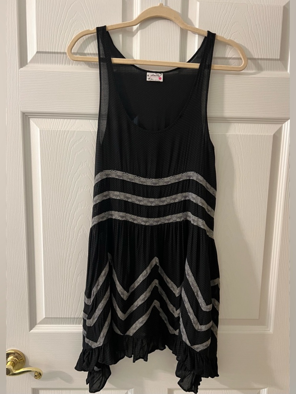 Free People Black Babydoll Mini Dress